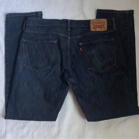 Levi’s 511 Slim Fit Jeans Dark Wash W34 L32 34 x 32 - Picture 4 of 5